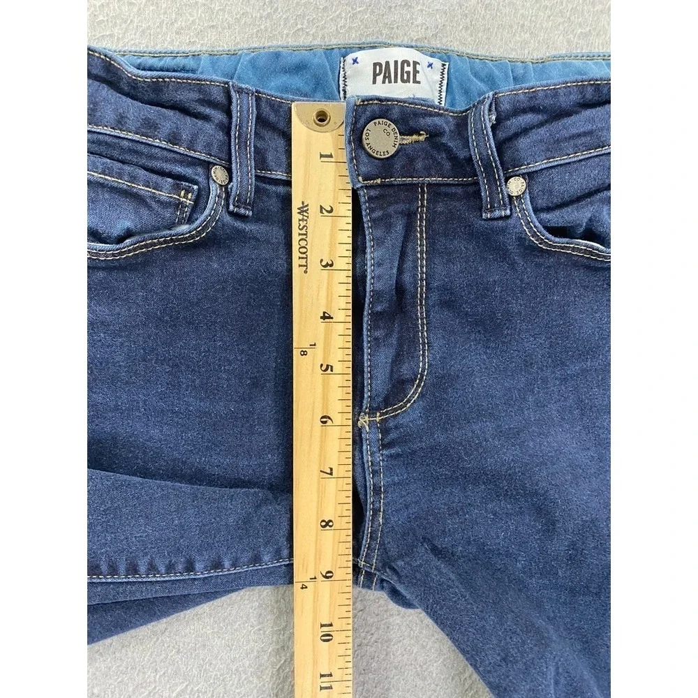Paige High Rise Bell Canyon Flare Jeans Women's 26 Blue‎ Denim Stretch Pants USA - Picture 3 of 9